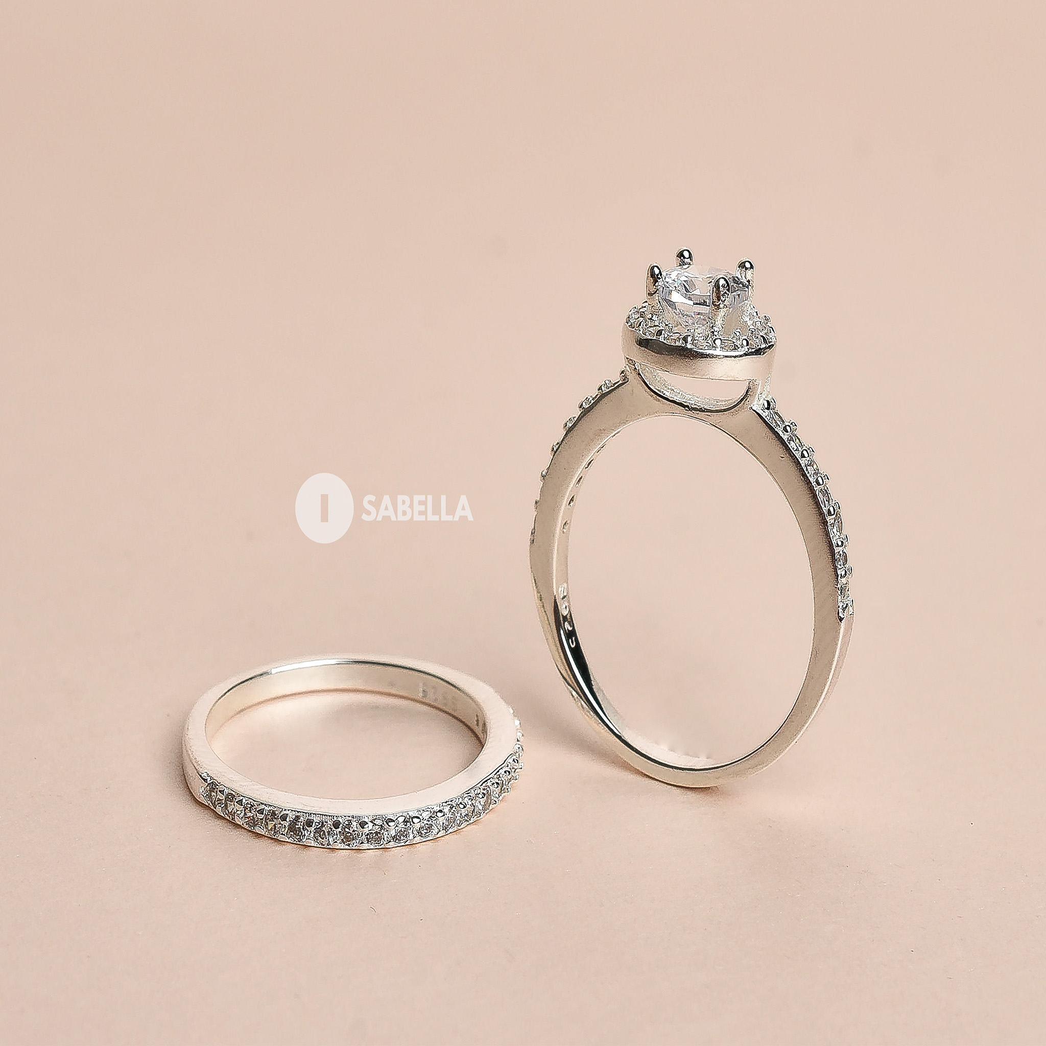Set de Anillos Estilo Halo