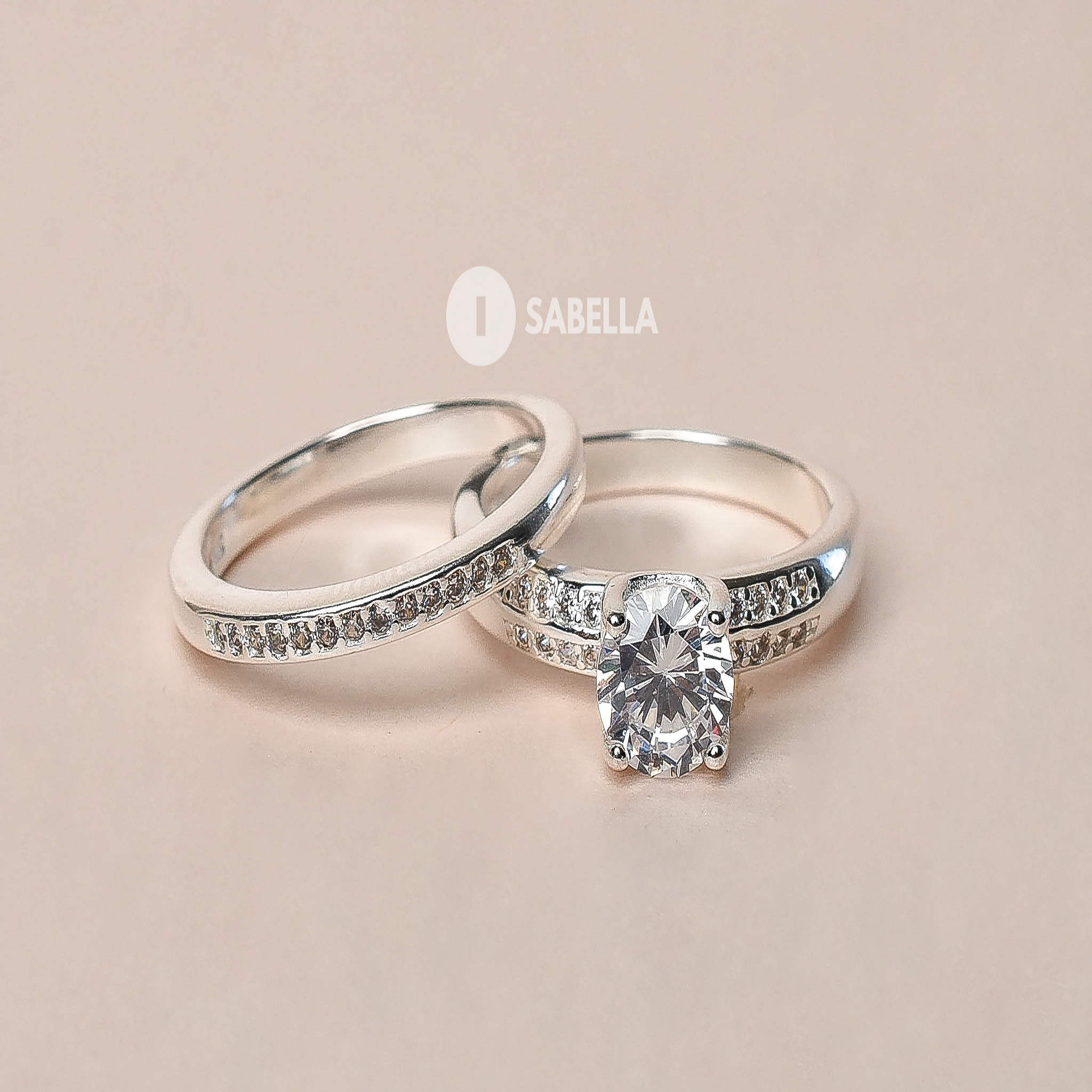 Set de Anillos Doble Pavé