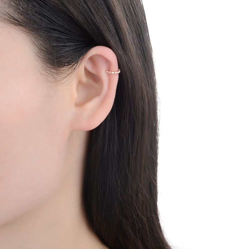 Earclip Rose Little Dots