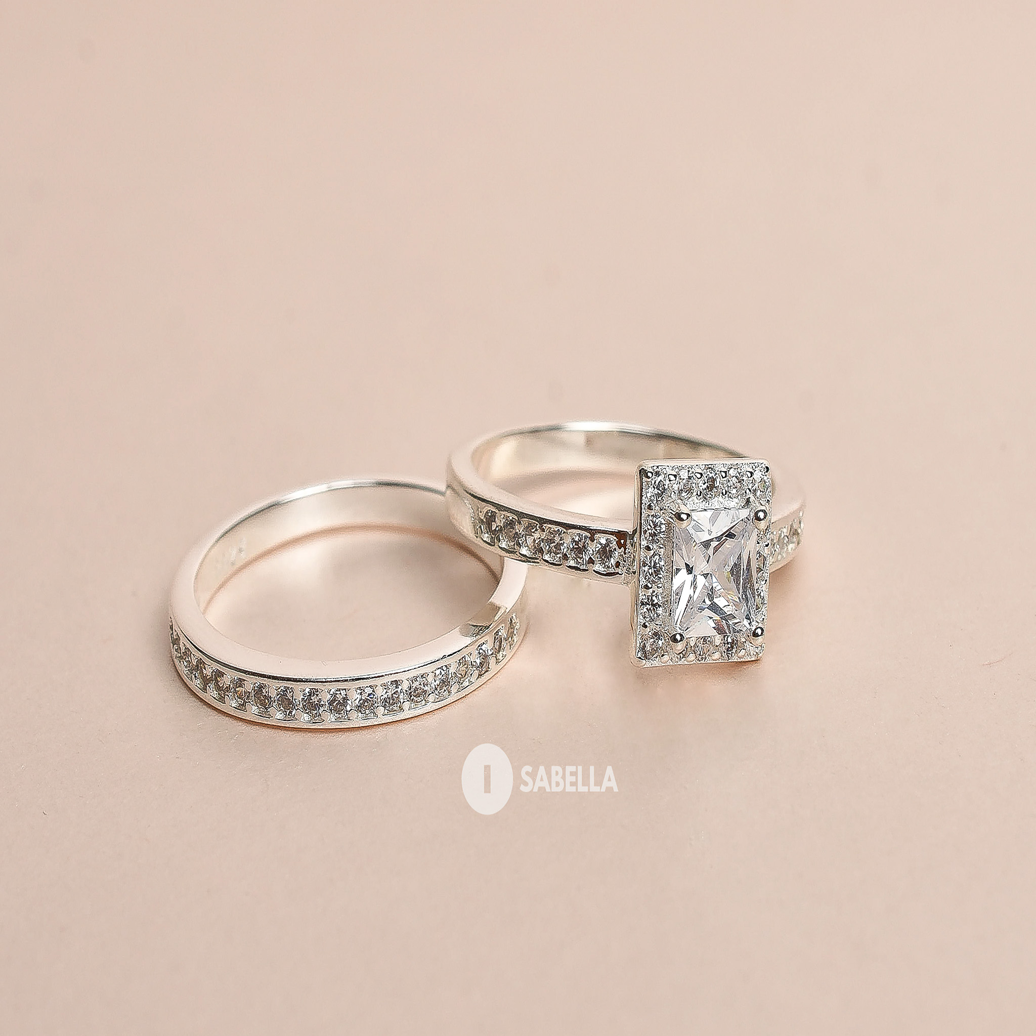 Set de Anillos Corte Cojín