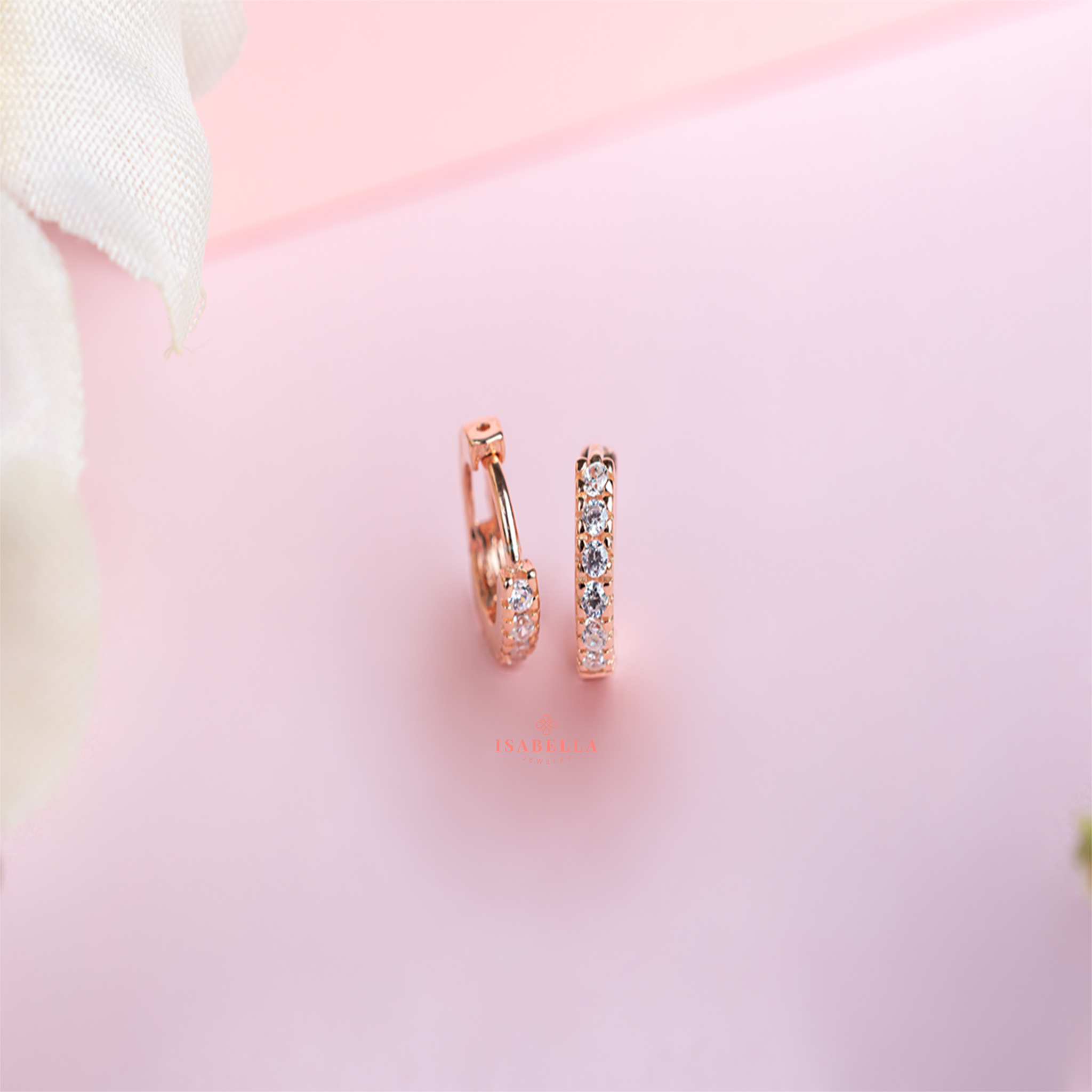 Argollas Mini Rose 10mm