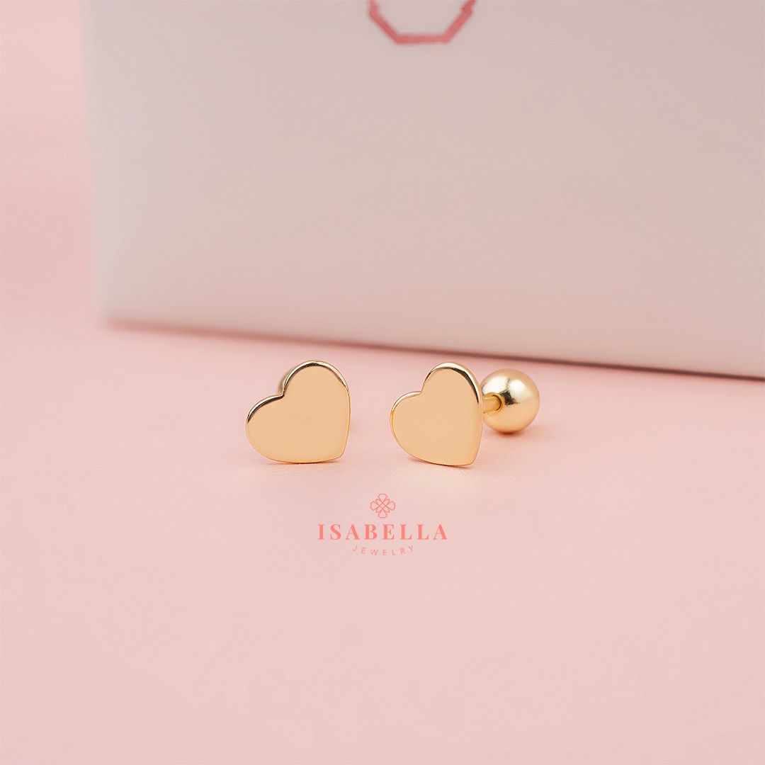 Aretes Corazón Gold