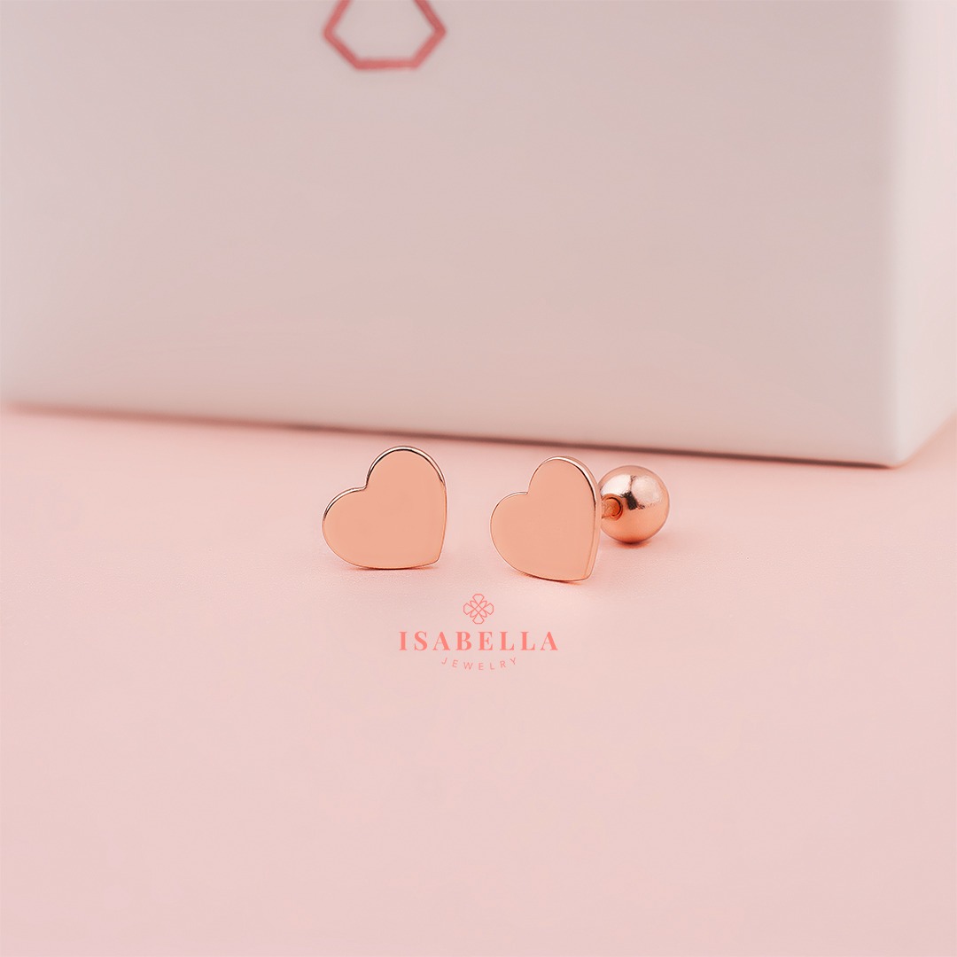Aretes Corazón rose