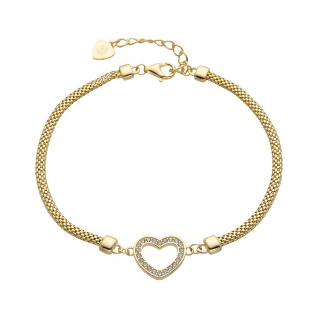 Pulsera Broche Corazón Gold