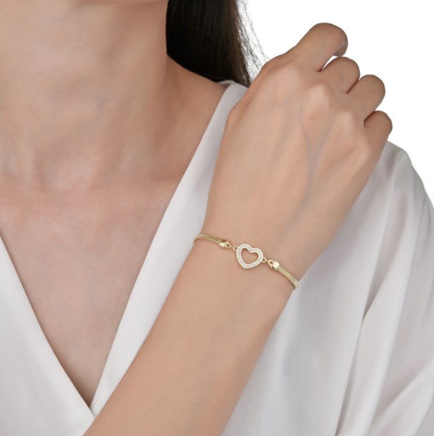 Pulsera Broche Corazón Gold