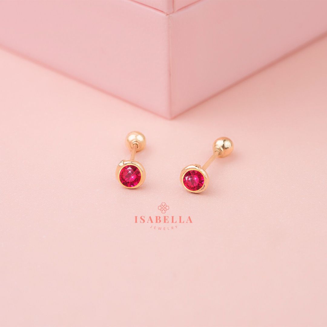 Abridores Donut Rubí 14k
