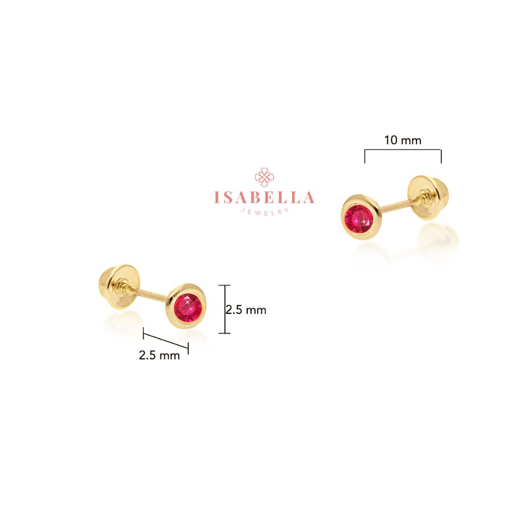 Abridores Donut Rubí 14k