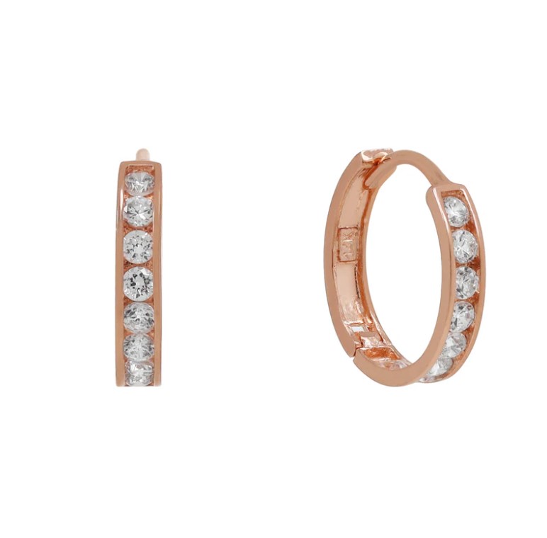 Arracadas Rose (10mm) 10k