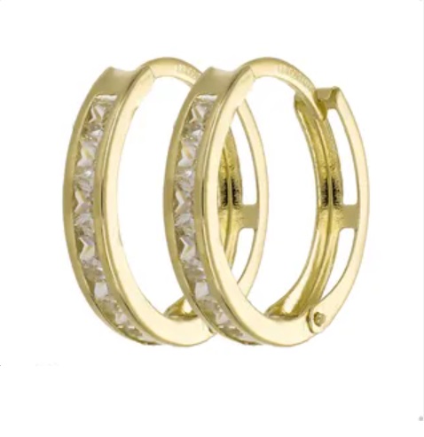 Arracadas Zirconias 12mm