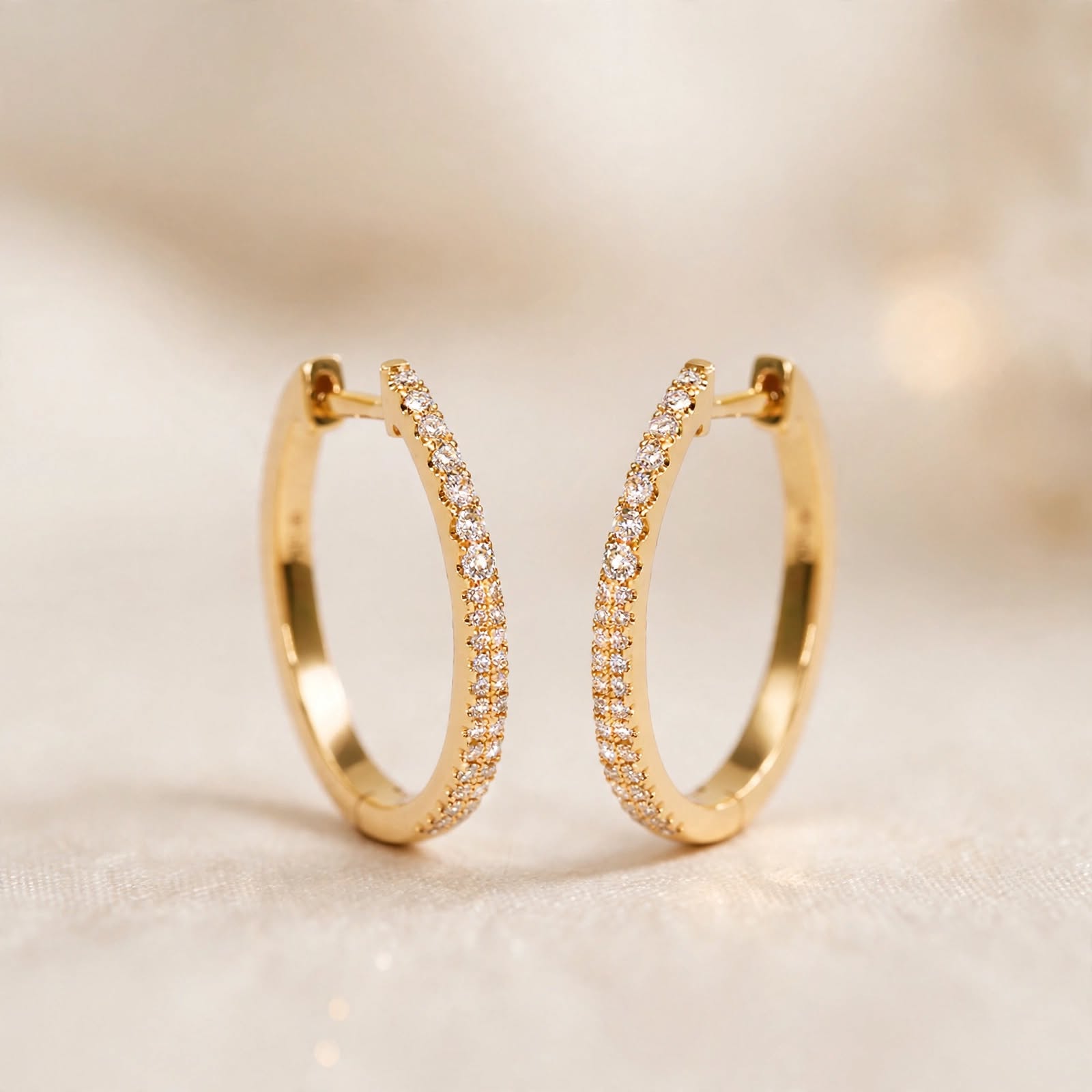 Arracadas Zirconias 12mm |14k