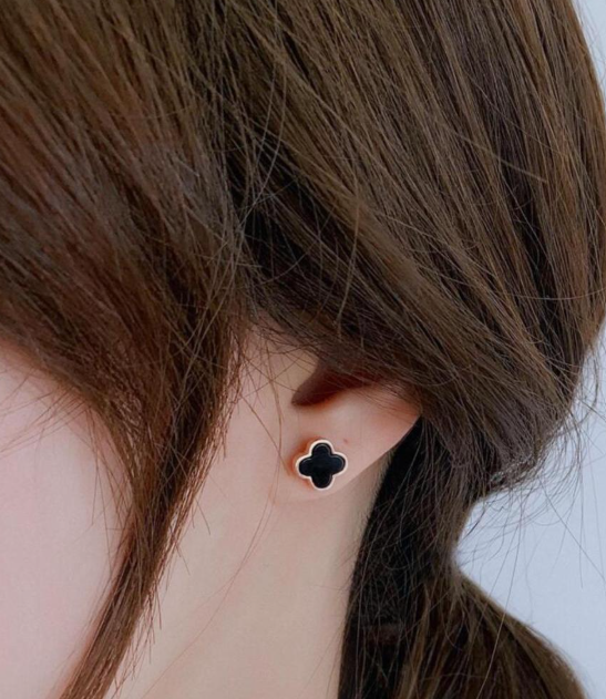 Aretes Van Cleef Negro|10k - Image 5